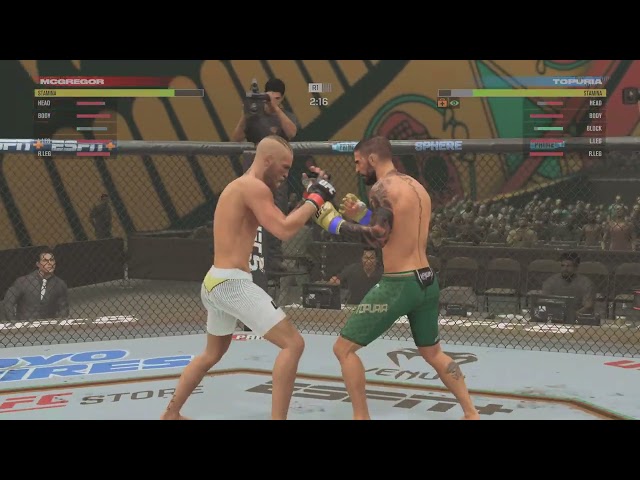 CONOR MCREGOR VS ILIA TOPURIA (ufc5) მეგობრის წინააღმდეგ