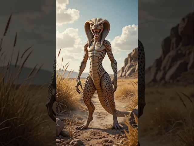 Cheetah + Snake Hybrid #aishorts #magic #shortvideo #hybridanimals #igt #agt