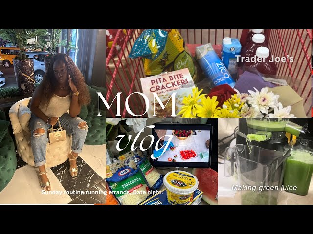 MOM VLOG| TRADER JOE'S RUN + DATE NIGHT IN NYC | SUNDAY DINNER + MOM OF 2