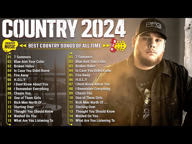 Country Music 2024 - Luke Combs, Morgan Wallen, Kane Brown, Luke Bryan, Chris Stapleton,Thomas Rhett