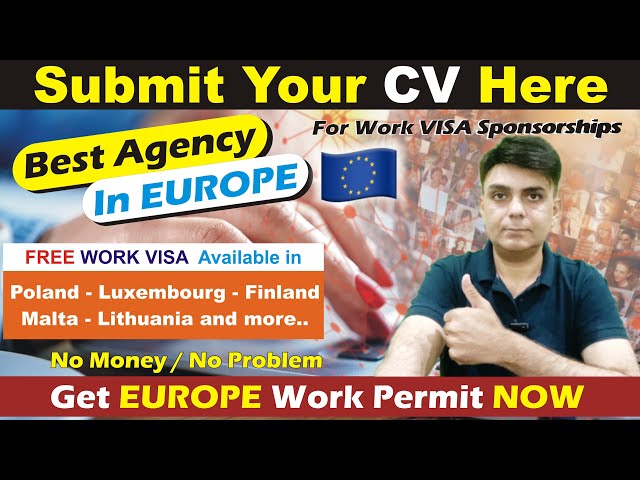 Best Agency in EUROPE For Work Permit Visa Sponsorship in 2024 || Europe Country Jobs Hindi / Urdu