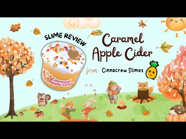 Cinnacrew Slimes - Caramel Apple Cider | Slime Review ASMR Session | Meellow Mittens