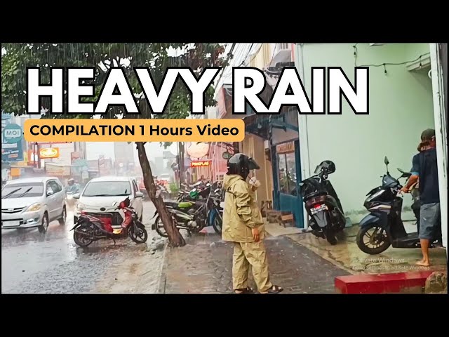 HEAVY RAIN Walking Around Compilation 1 Hours Video