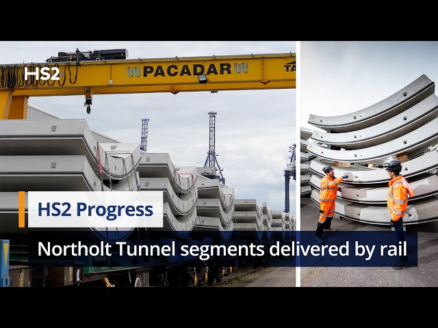 Rail deliveries of HS2’s tunnel ring segments in London remove a million miles of lorry journeys