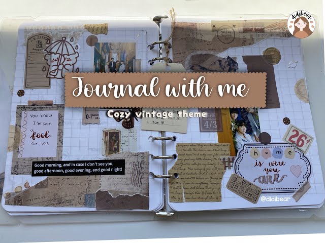 Journal with me cozy vintage theme