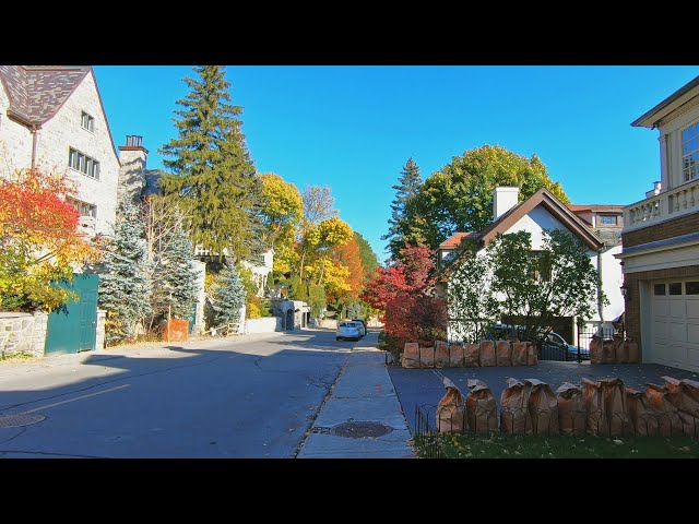 Montreal Walks - Beautiful Westmount Homes and Autumn Foliage in Quebec, Canada