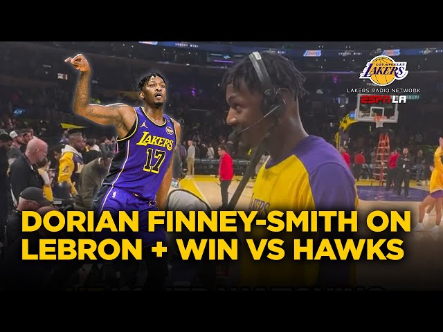 EXCLUSIVE: New Laker Dorian Finney-Smith Chats with ESPN LA after Win vs Hawks