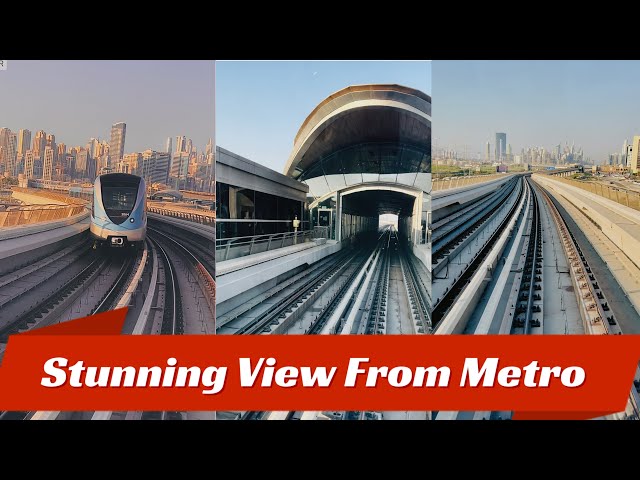 Stunning Views from Dubai Metro | A Ride Through the City’s Skyline”