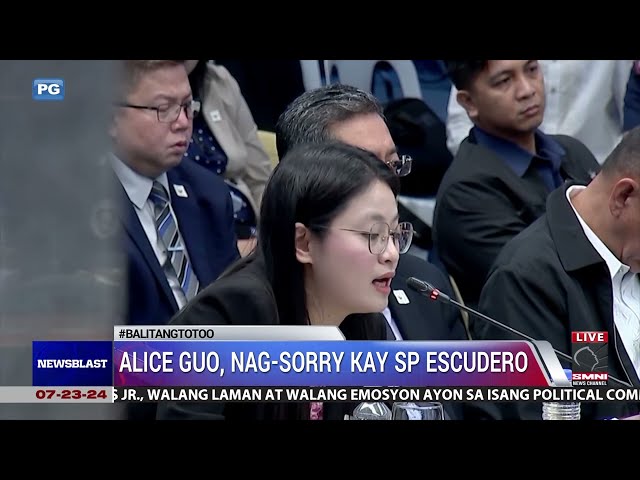 Mayor Alice Guo, nag-sorry kay Senate President Chiz Escudero | via Troy Gomez