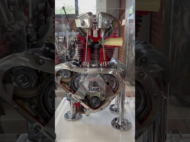 Ariel KH Twin 1957 cut-away engine display at the National Motorcycle Museum, UK