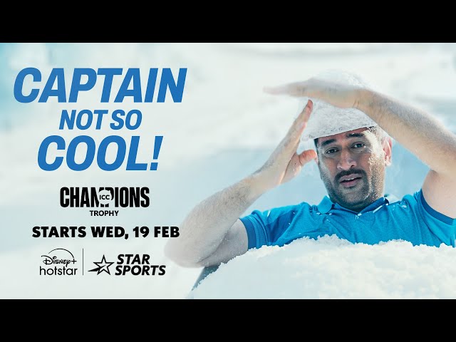 Tension so high that even Captain Cool MS Dhoni is feeling the heat! | #ChampionsTrophyOnJioStar