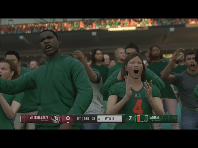 College Football 25 #11 Florida State Vs #23 Miami Gameplay