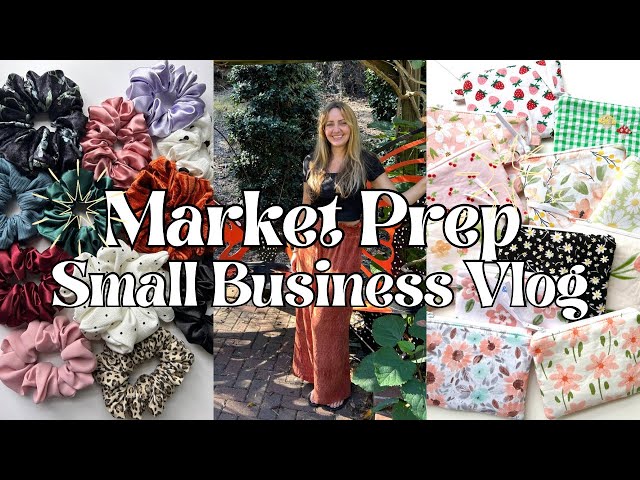 Market Prep - small business owner - making scrunchies and headbands and bows #smallbusiness