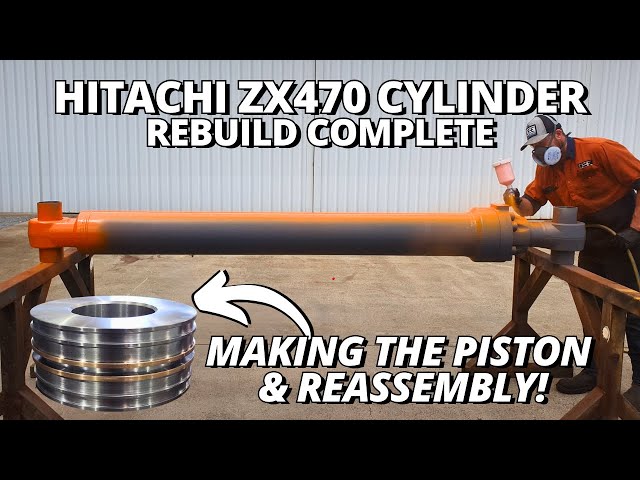 Making the Piston & Reassembly! | Hitachi ZX470 Cylinder Rebuild | Part 3