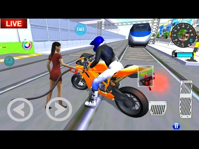 🔴[LIVE]💹3D Driving Class Simulator  Bullet Train Vs Motorbike  Bike Driving Game - Android Gameplay