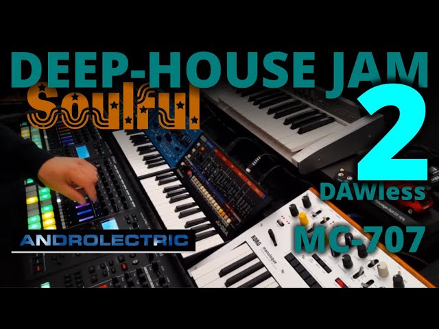 Soulful DEEP HOUSE Jam #2 | w/ 2x MC-707 | MX-1 | ROLAND | NONSTOP Live MIXING | DAWless | Drumtrack