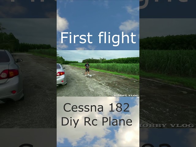 Cessna 182 Diy Rc Plane #shorts #Firstflight #rc #flitetest #diyrcplane #diyCessna182 #rcplane #diy