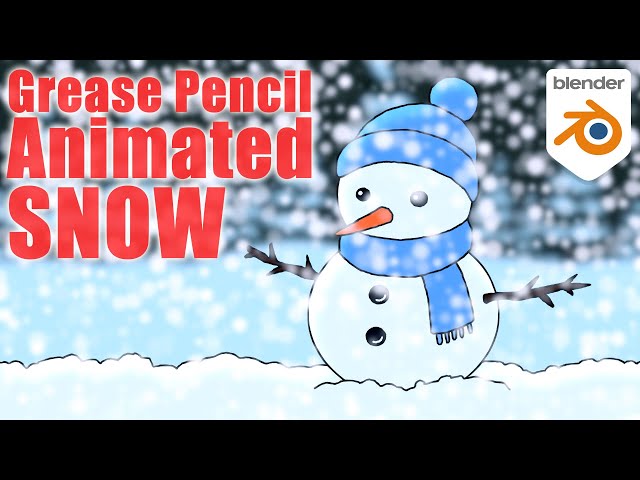 How to Make Animated Snow with Blender Grease Pencil Modifiers