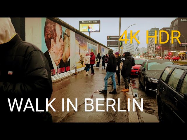 Germany, Berlin - East Side Gallery rainy walk // 4K HDR ASMR