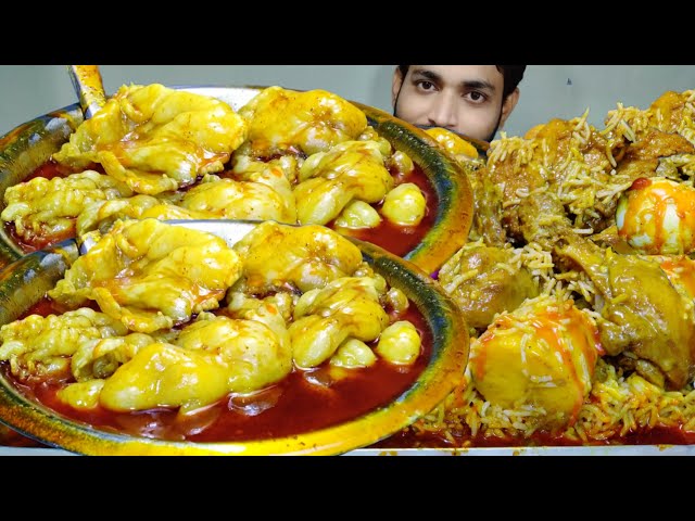 Huge Oily Oily Chicken Biriyani, 2 Kg Mutton Fat Curry Eating | Mutton Curry Biriyani | Charbi Curry