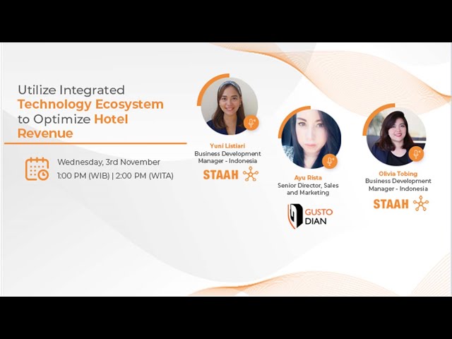 STAAH Webinar Utilize Integrated Technology Ecosystem to Optimize Hotel Revenue