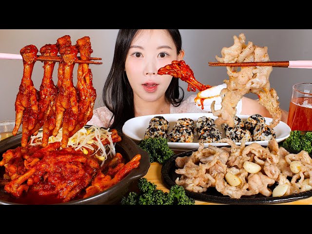 이런...닭발🐔👣 오랜만에 닭발 충전 왔어요 국물닭발 마늘닭발 먹방 Dakbal (Chicken Feet)[eating show] mukbang korean food