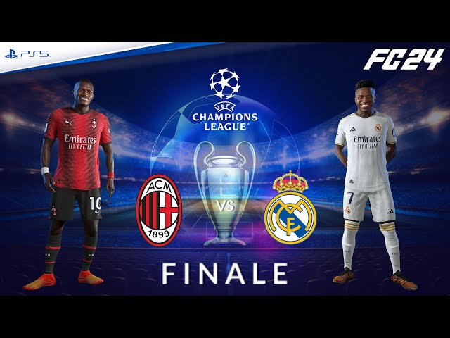 Milan - Real Madrid ⚽️ Champions League Final Realistic Match Sim ft. Rafa Leao, Vini Jr | FC 24