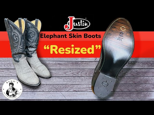 Justin Elephant skin Boots Resized