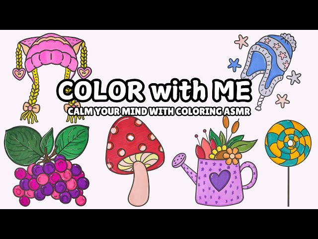 Satisfying Coloring ASMR 🎨 | Stress Relief & Calming Sounds 🌸🍭