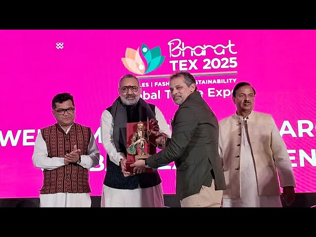 Bharat Tex 2025 में केंद्रीय मंत्री Giriraj Singh | India Expo Mart | Video Highlights