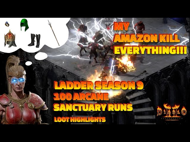 I Ran Arcane Sanctuary 100 Times in Ladder Season 9 - Loot List in Description - Diablo2:Resurrected