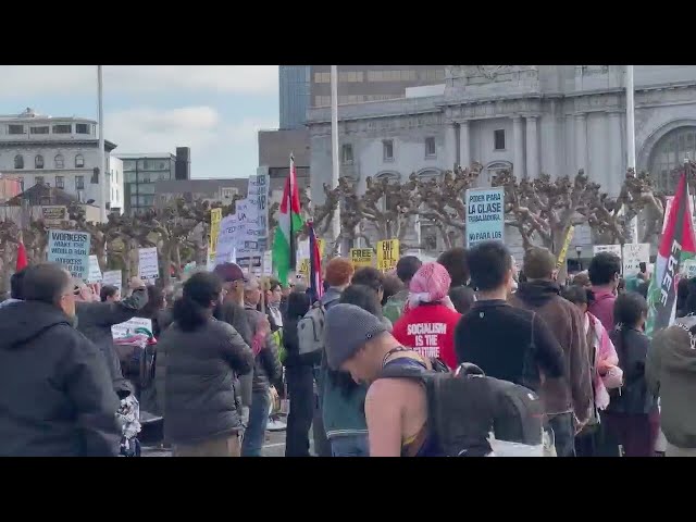 Anti-Trump rally held at SF's Civic Center day before inauguration