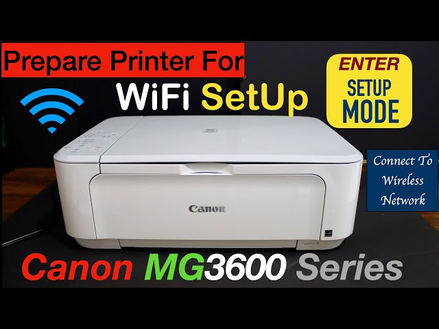 Canon Pixma MG3600 Prepare Printer for Wi-Fi Wireless Setup, Enter Setup Mode.