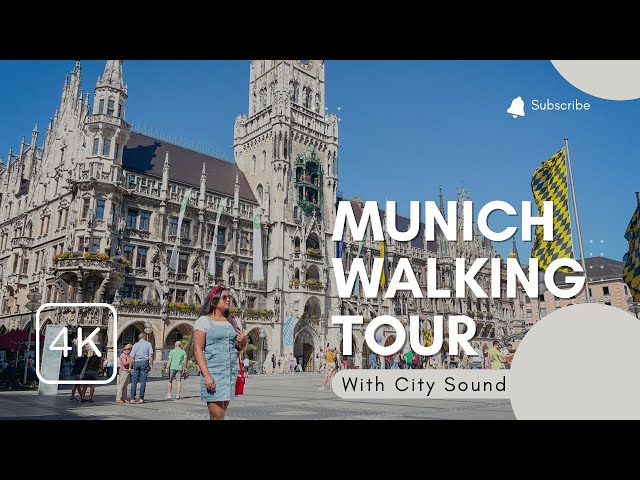 Munich, Germany - 4K Walking Tour With City Sounds