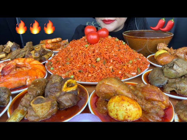 ASMR EATING SPICY FRIEDRICE,MUTTON CURRY,CHICKEN CURRY,PRAWNS,LIVER CURRY