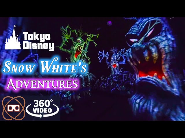 [5K 360] SCARY Tokyo Disneyland Snow White Ride - Full 360 POV