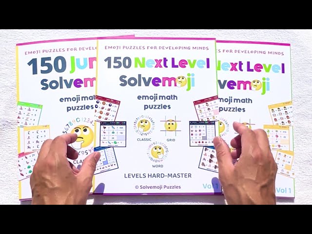 Solvemoji Puzzle Book - Levels Hard, Expert, Master - 150 puzzles