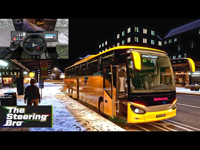 Fernbus Simulator - Midnight Peaceful Drive | G29 Steering Wheel Gear Shifter Gameplay