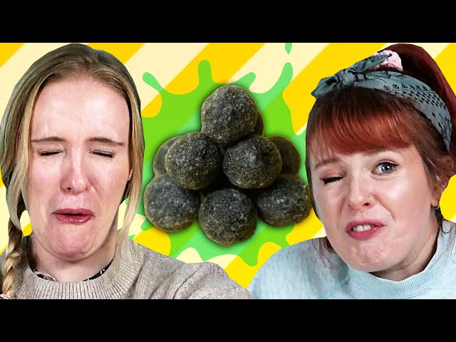 Irish People Try Simm's Sour Candy Challenge (Black Death)