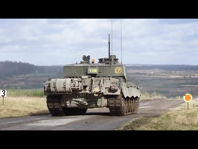 Challenger 2 tankers during Live Fire drills