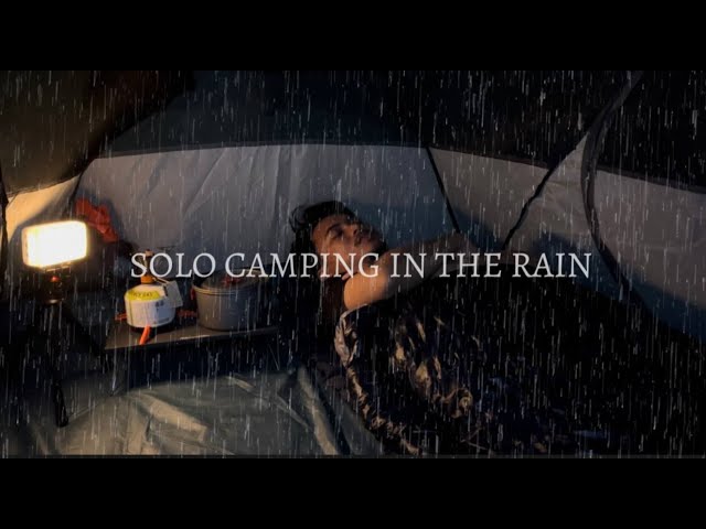 Solo Camping • Hujan Deras Di Temani Dengan Nasi Goreng • ASMR