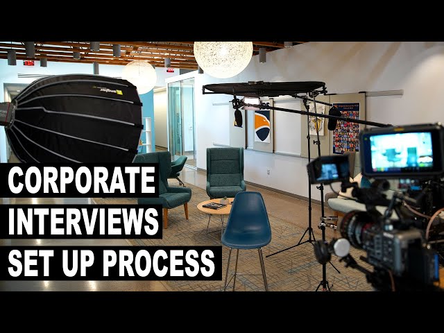 Cinematic Corporate Sit-Down Interview Setup