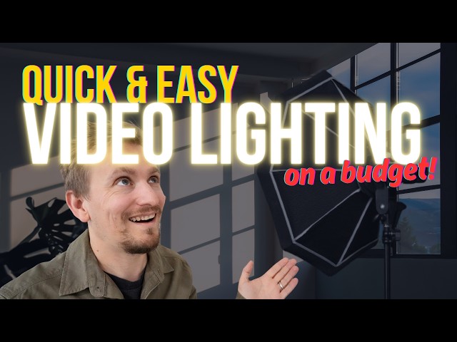 How to Light Yourself for YouTube - NO Professional lights required!