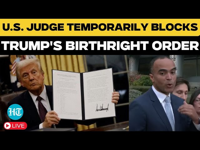 Trump News LIVE | Trump's First Legal Hurdle | US Judge Blocks Trump's Birthright Citizenship Order