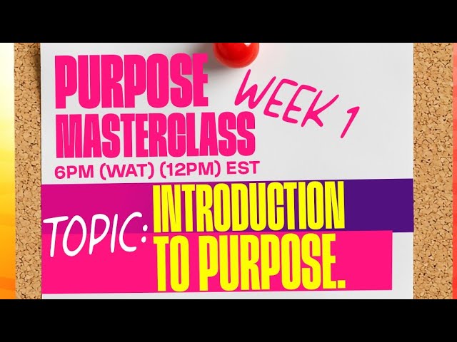 INTRODUCTION TO PURPOSE 2