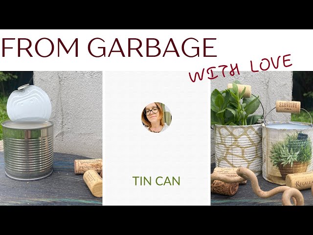 Flower pot from used tin can - upcycling