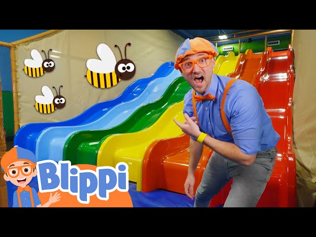 Blippi Learns Colors at Billy Beez Indoor Playground | Educational Videos for Kids