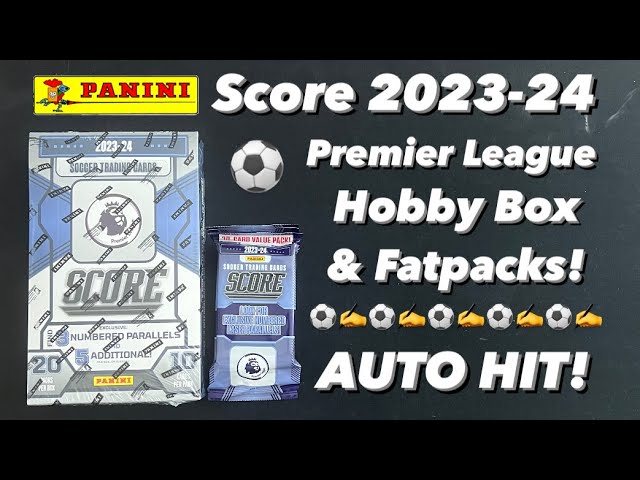 NEW! Panini Score Premier League 2023-24 Hobby Box and Fatpacks Rip! Football Auto HIT!