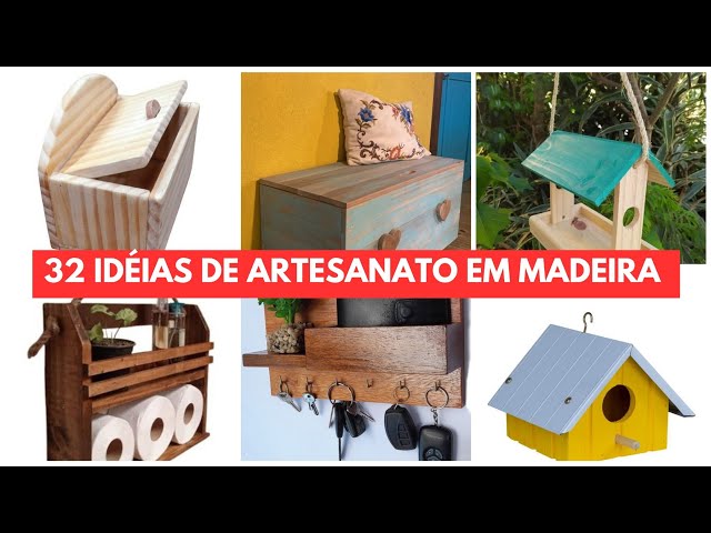 Só as melhores ideias de artesanato em madeira para ganhar dinheiro com sobras de madeira e paletes!