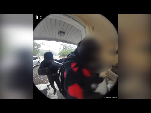 Terrifying doorbell camera video: Masked men hold woman at gunpoint outside Georgia home